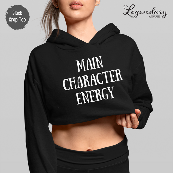 Main Character Energy Crop Hoodie