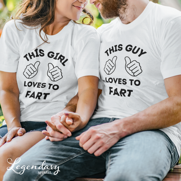 This Guy/This Girl Loves To Fart Tee Shirt