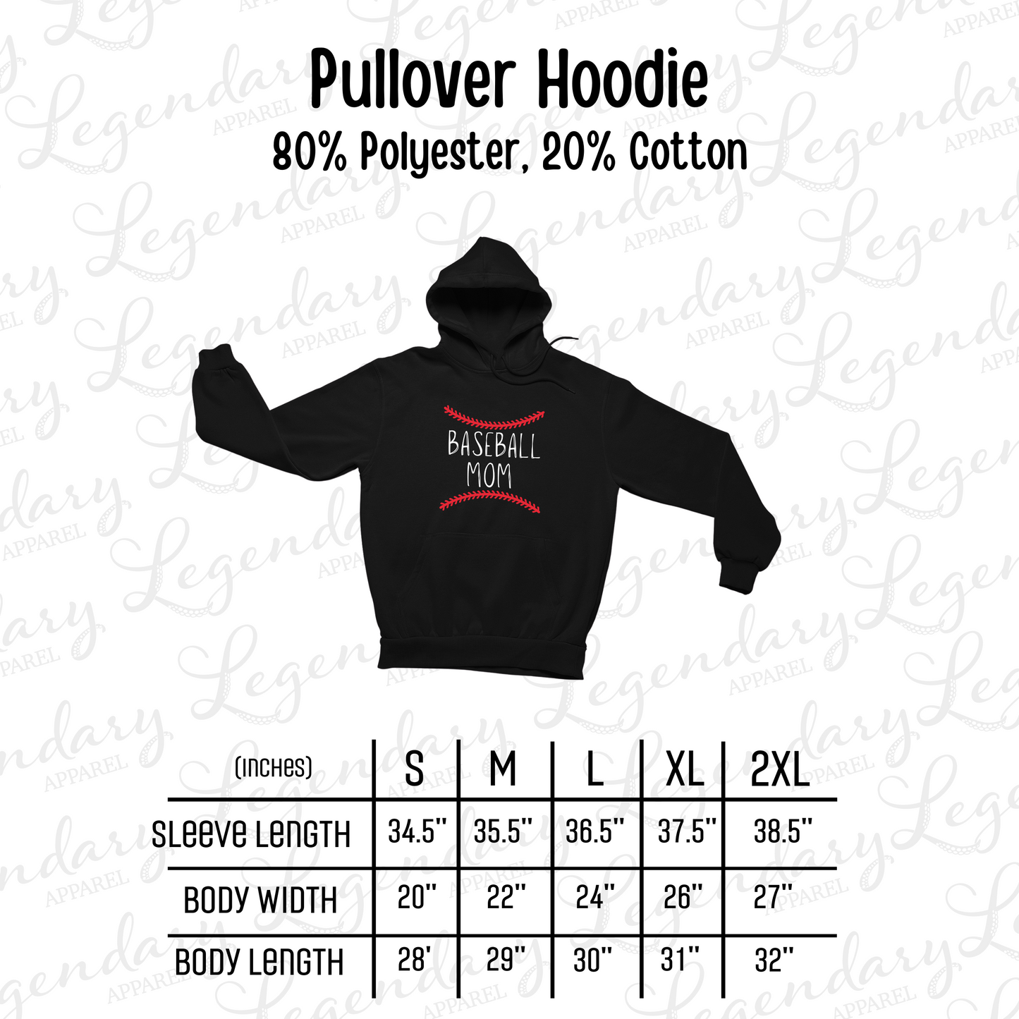 Baseball Mom Pullover Hoodie