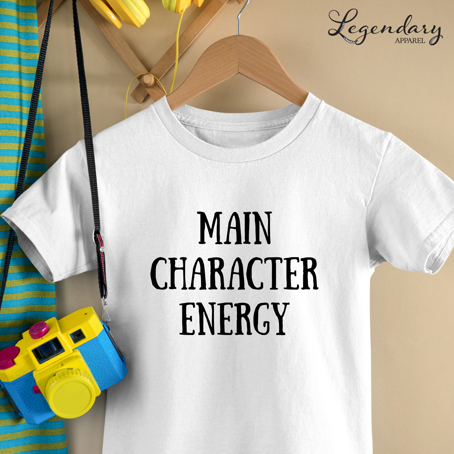 Main Character Energy Kids Tee Shirts