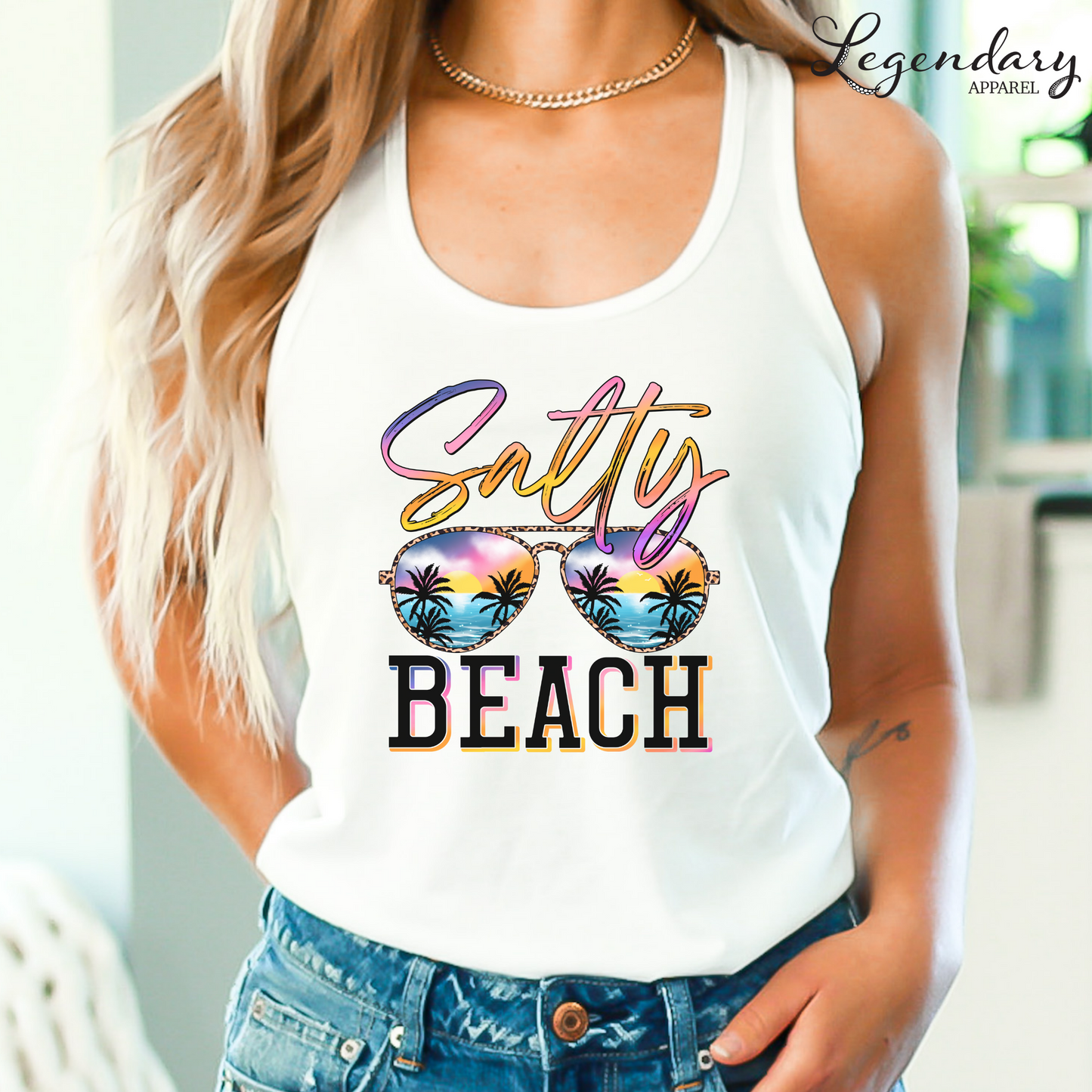 Salty Beach Racerback Tank