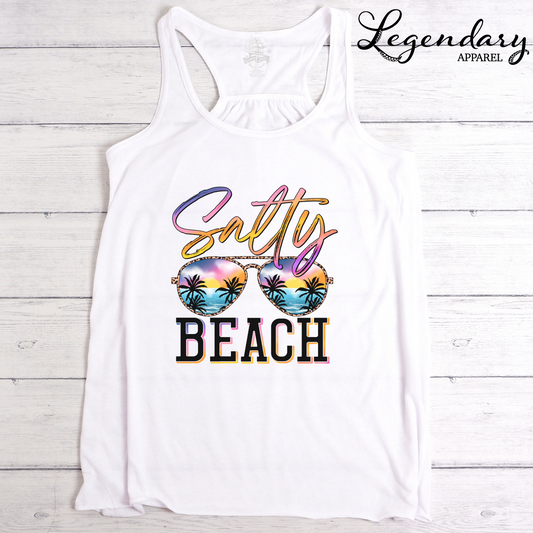 Salty Beach Racerback Tank Top