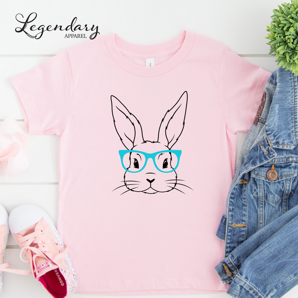 Easter Bunny with Glasses Tee Shirt