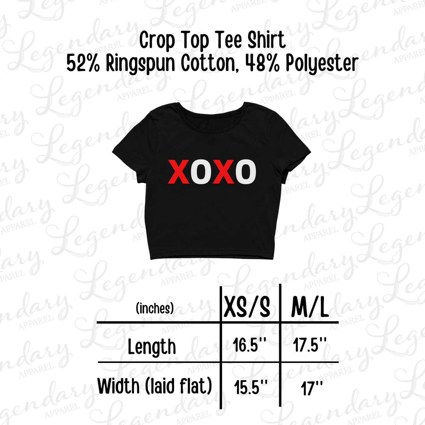 XOXO Crop Top Tee Shirt