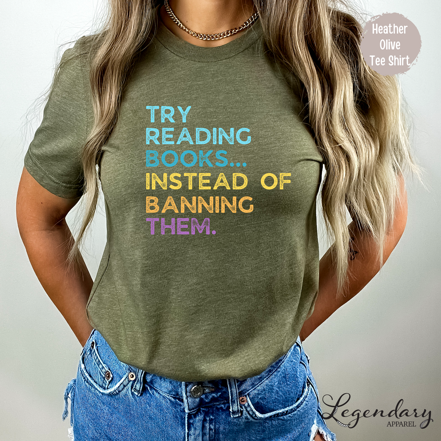 Try Reading Books Instead Of Banning Them Tee Shirts