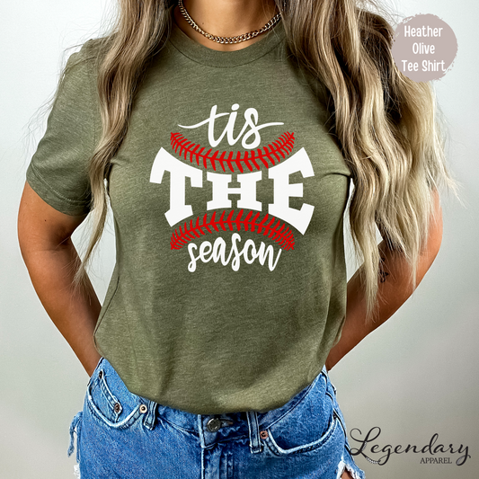 Tis The Season Baseball Tee Shirt