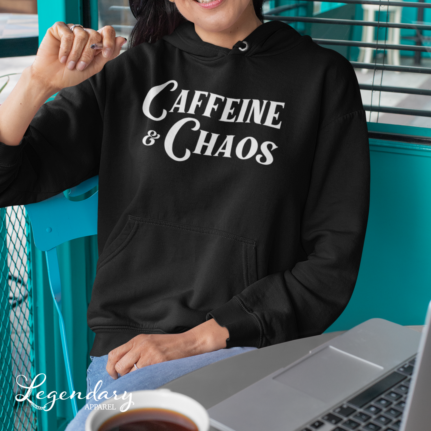 Caffeine & Chaos Pullover Hoodie