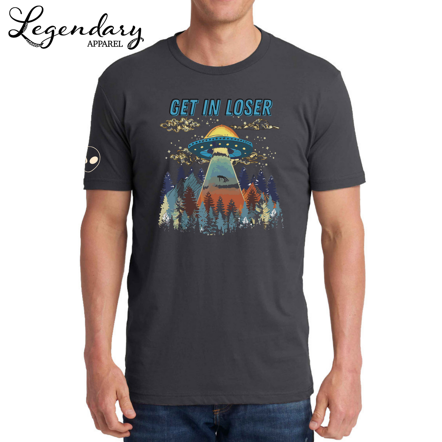 Get In Loser Alien Abduction Men's Tee