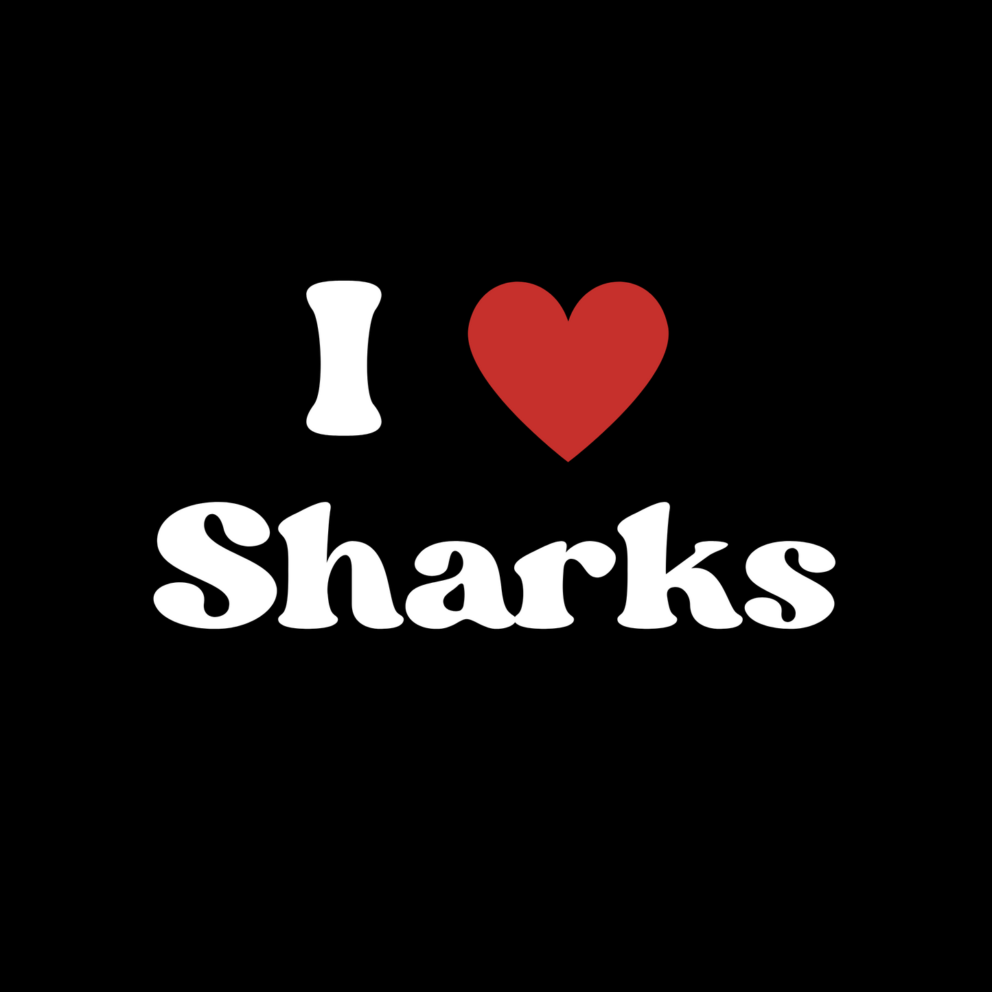 I Love Sharks Tee Shirt in Unisex and Women's Styles